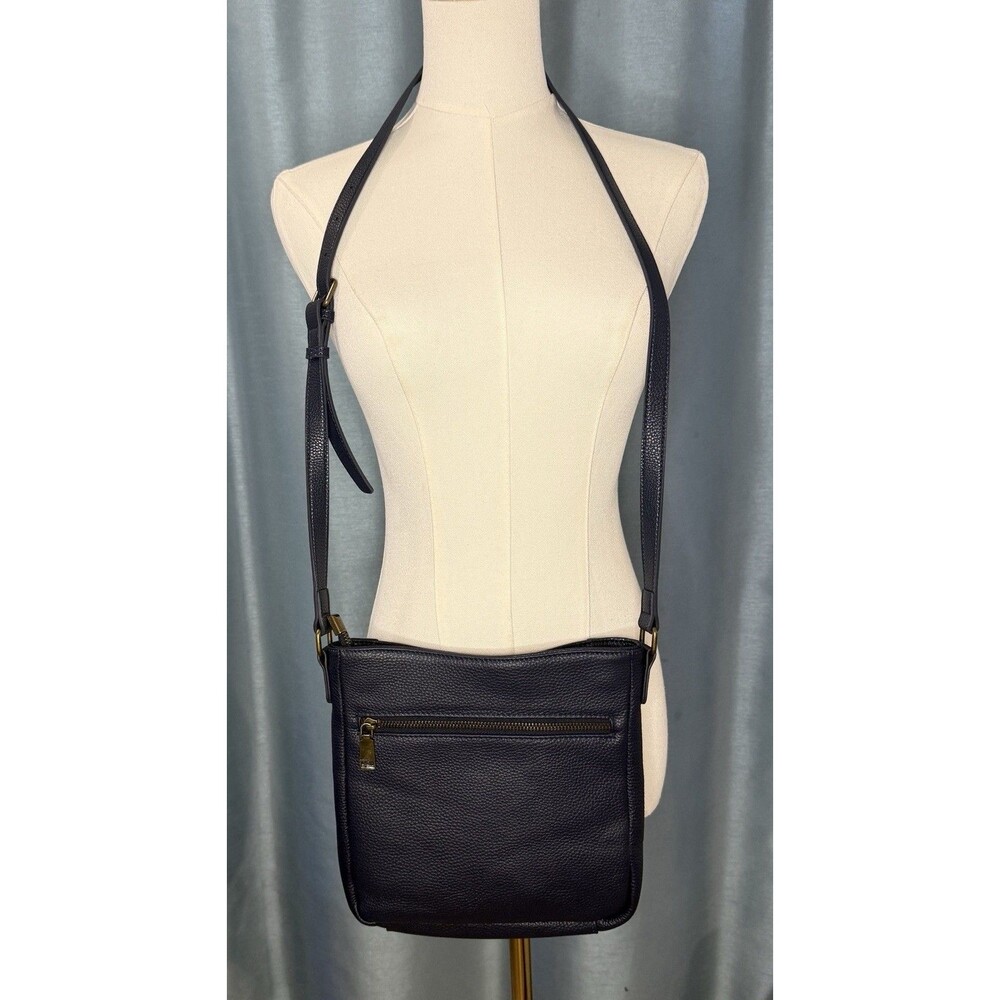 Befen Genuine Leather Crossbody Cell Phone Purse Navy Travel Adjustable Strap